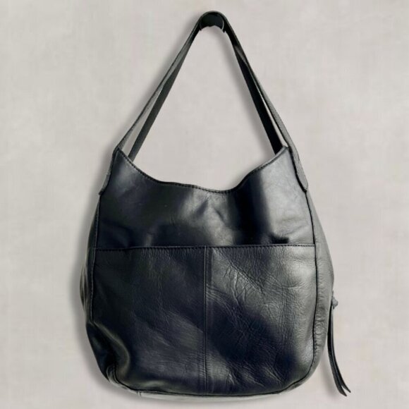 Margot New York Shoulder Bag Soft Leather Multiple Pockets Snap Closure Black OS - Picture 2 of 14